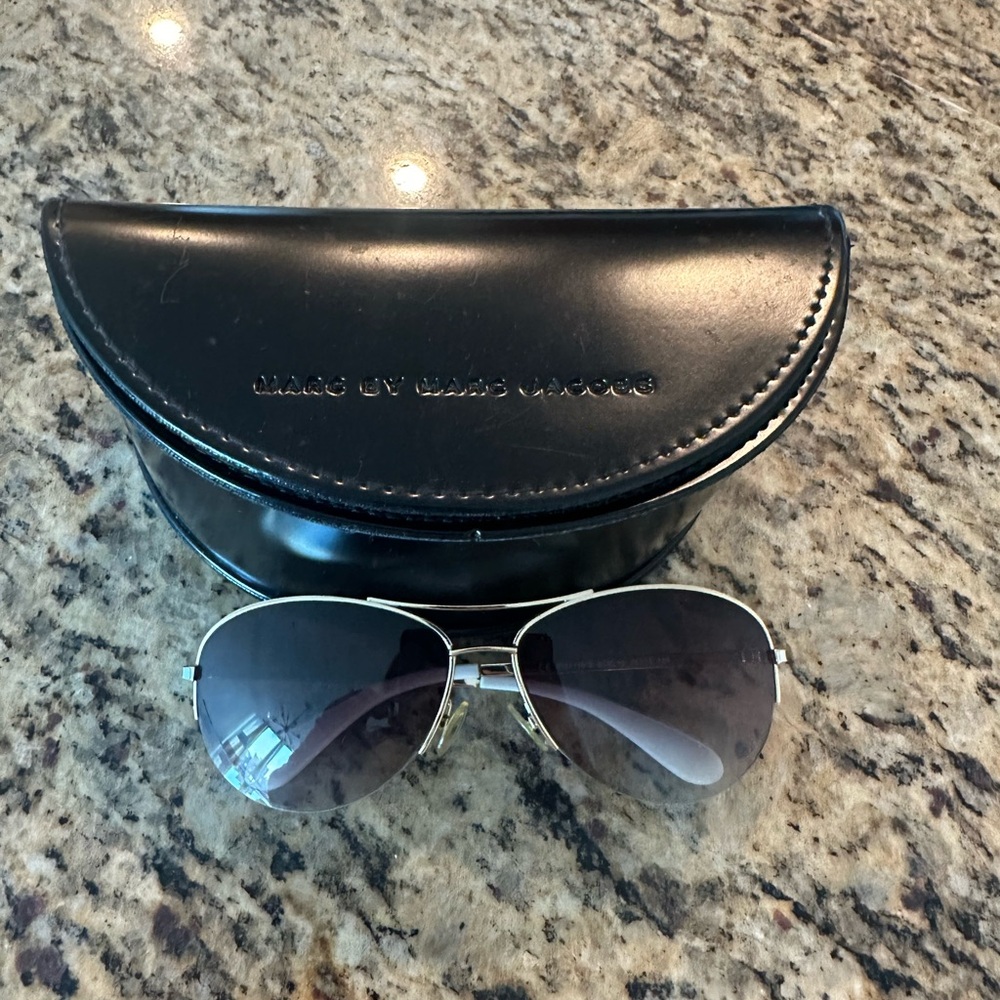 Marc by Marc Jacobs Silver Aviator Sunglasses